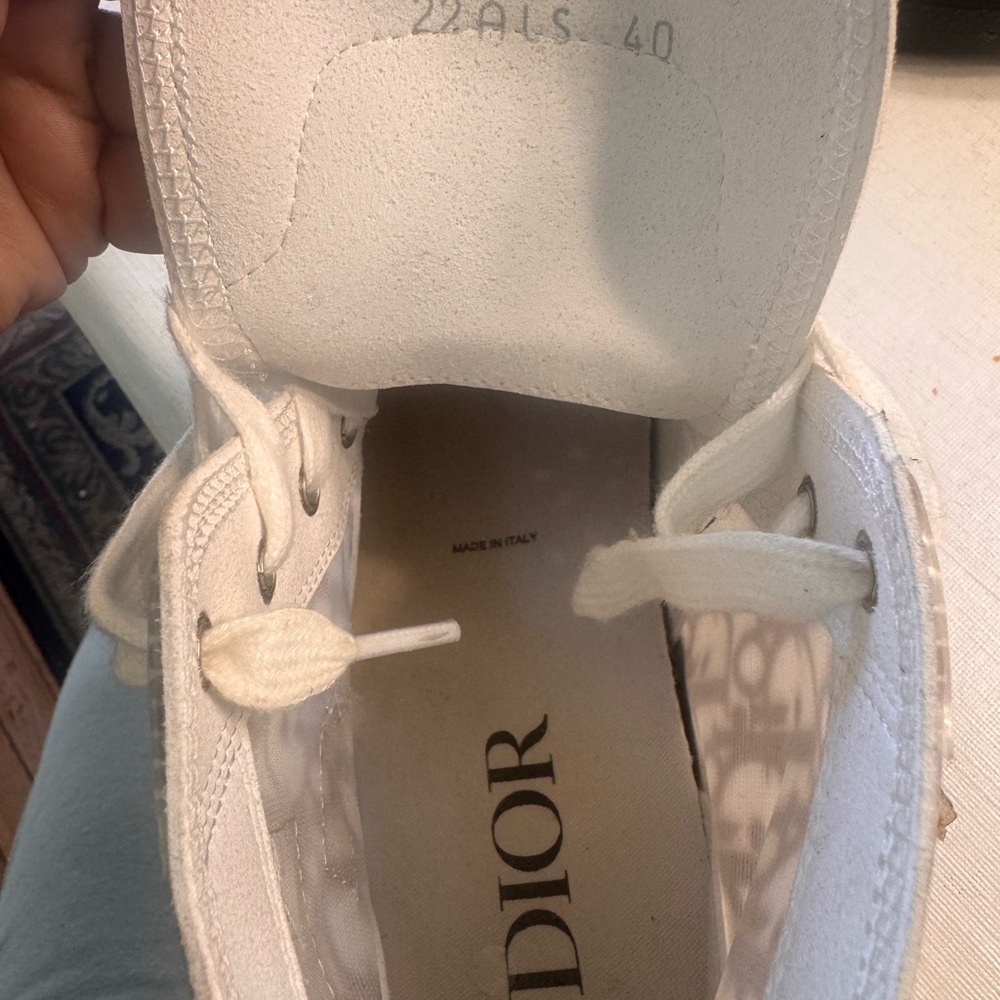 Dior Monogram High-Top Sneakers in Black and White - Picture 8 of 10
